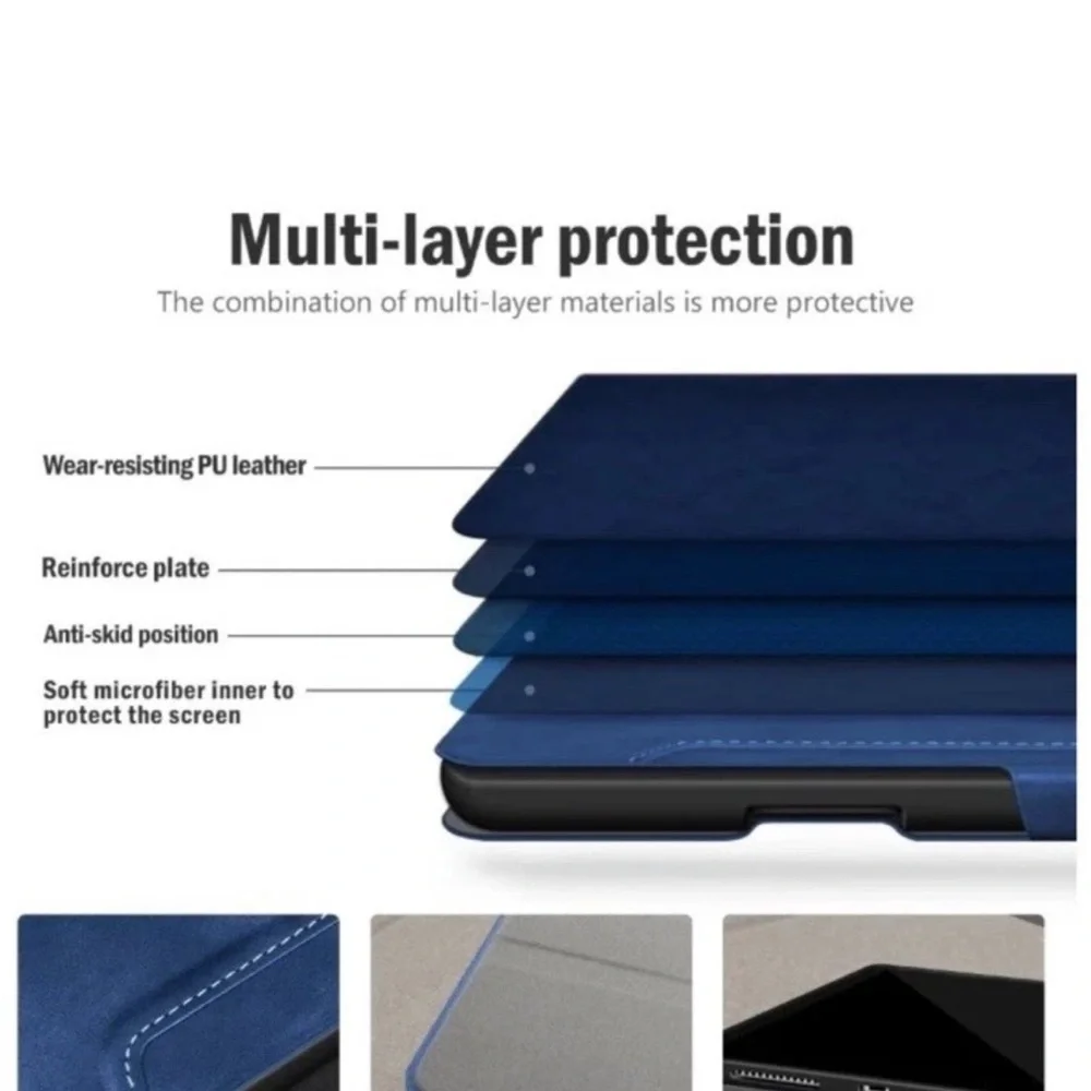 Antbox for iPad Pro 13 Inch Case M4(2024), Built-in Pencil Holder (navy)
